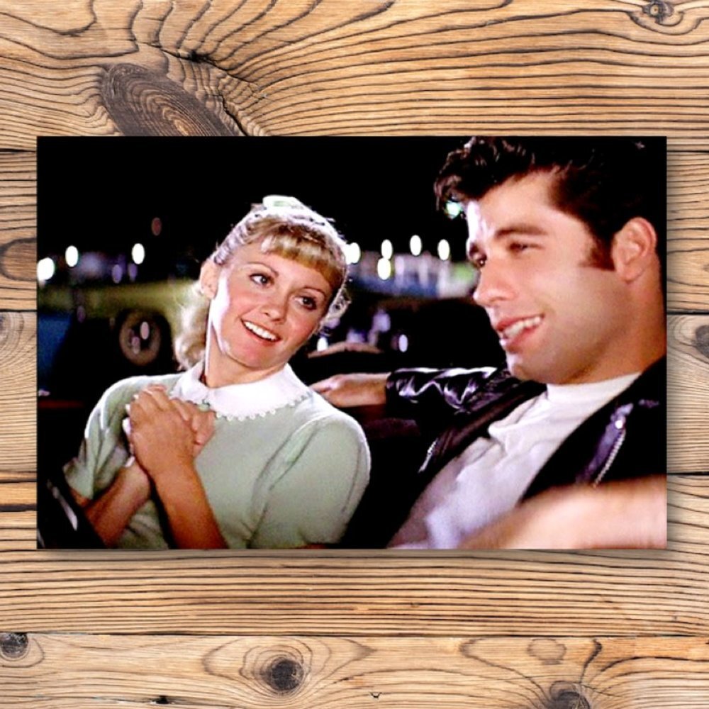 Grease John Travolta & Olivia Newton-John Refrigerator Locker Fridge Magnet‎